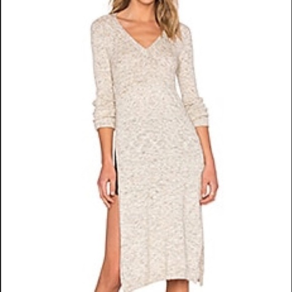 Bailey 44 Dresses & Skirts - Bailey 44 Revolve high slit sweater dress Size M color oat new